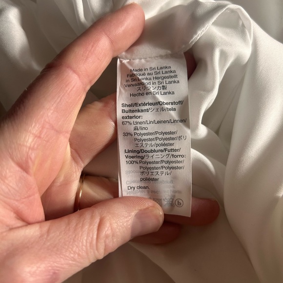 JCrew cropped white linen pants size 2. - Picture 7 of 10